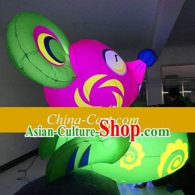 Chinese New Year Decorations Giant Inflatable Lucky Rat Complete Set