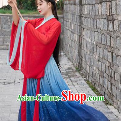 Chinese Traditional Jin Dynasty Court Princess Replica Costumes Ancient Palace Hanfu Dress for Women