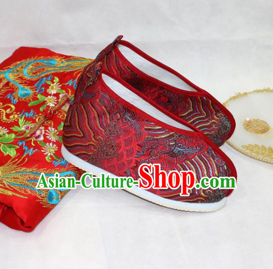 Asian Chinese Traditional Purplish Red Blood Stained Shoes Ancient Princess Wedding Shoes Hanfu Shoes for Women Asian Chinese Traditional Purplish Red Blood Stained Shoes Ancient Princess Wedding Shoes Hanfu Shoes for Women