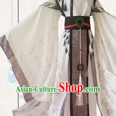 Chinese Ancient Cosplay Taoist Priest Swordsman Clothing Custom Traditional Nobility Childe Costume for Men