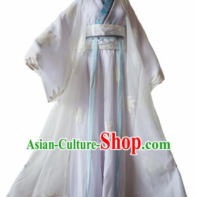 Chinese Traditional Cosplay Swordswoman White Dress Custom Ancient Madam White Snake Costume for Women