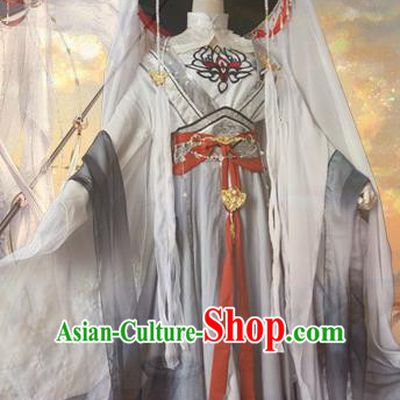 Chinese Traditional Cosplay Swordswoman Taoist Nun Dress Custom Ancient Fairy Costume for Women