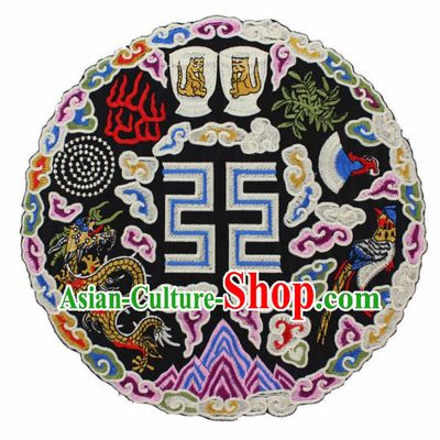 Chinese Ancient Handmade Embroidered Cloud Dragon Patch Accessories Traditional Embroidery Appliqu Craft for Women
