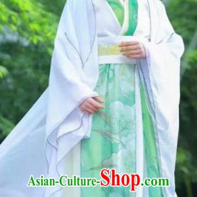 Custom Chinese Ancient King Prince Green Clothing Traditional Cosplay Swordsman Costume for Men