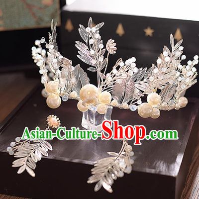 Top Grade Handmade Royal Crown Traditional Princess Wedding Hair Accessories for Women