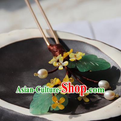 Chinese Ancient Princess Fragrans Hairpins Traditional Handmade Hanfu Hair Accessories for Women