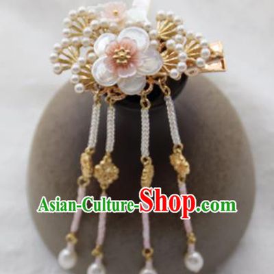 Chinese Ancient Princess Pine Tassel Hair Claw Hairpins Traditional Handmade Hanfu Hair Accessories for Women