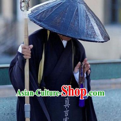 Black Ancient Asian Japanese Monk Costumes