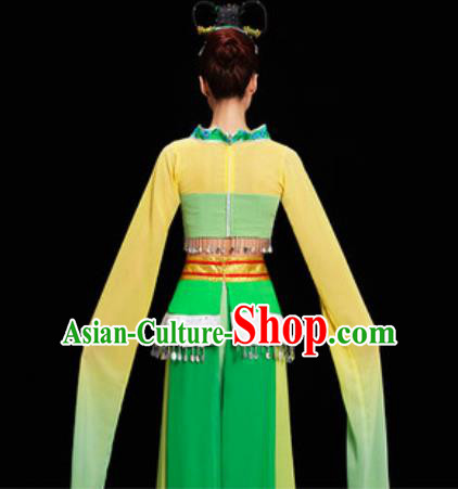 Chinese Spring Festival Gala Water Sleeve Dress Traditional Classical Dance Costume for Women Chinese Spring Festival Gala Water Sleeve Dress Traditional Classical Dance Costume for Women
