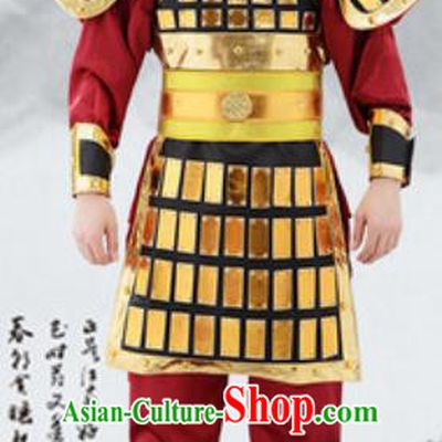 Traditional Chinese Ancient Drama Costumes Chinese Ming Dynasty Warrior Helmet and Armour for Men