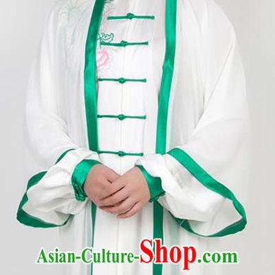 Chinese Traditional Martial Arts Embroidered Flowers Costume Best Kung Fu Competition Tai Chi Training Clothing for Women