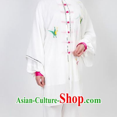Chinese Traditional Martial Arts Embroidered Costume Best Kung Fu Competition Tai Chi Training Clothing for Women