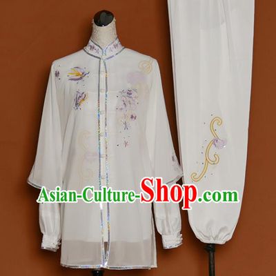 Chinese Traditional Best Martial Arts Embroidered Butterfly Costume Kung Fu Competition Tai Chi Clothing for Women