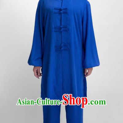 Chinese Traditional Martial Arts Competition Royalblue Costume Kung Fu Tai Chi Training Clothing for Women