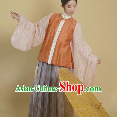 Traditional Chinese Ming Dynasty Noble Girl Hanfu Dress Ancient Drama Aristocratic Lady Replica Costumes for Women