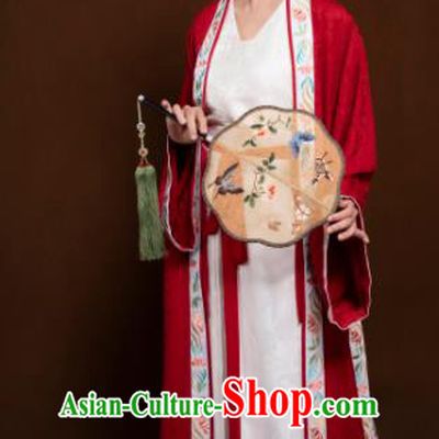Traditional Chinese Song Dynasty Aristocratic Lady Embroidered Hanfu Dress Ancient Drama Dowager Replica Costumes for Women
