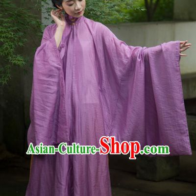 Traditional Chinese Ming Dynasty Palace Lady Purple Long Gown Ancient Drama Princess Replica Costumes for Women