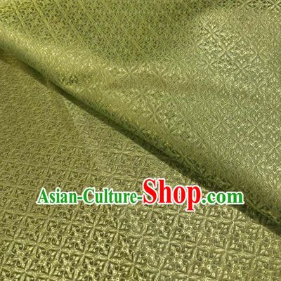 Asian Chinese Traditional Pattern Design Light Green Brocade Fabric Cheongsam Silk Material