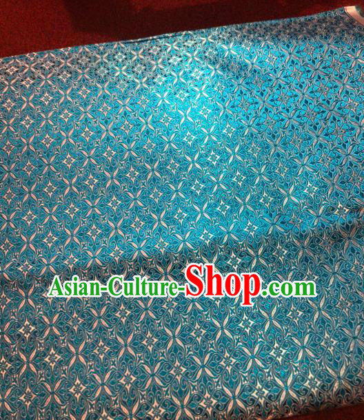 Asian Chinese Traditional Pattern Design Light Blue Brocade Fabric Cheongsam Silk Material Asian Chinese Traditional Pattern Design Light Blue Brocade Fabric Cheongsam Silk Material