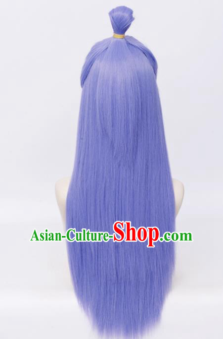Customized Chinese Cosplay Wigs Drama Ne Zha Hair Accessories Purple Wig Sheath Customized Chinese Cosplay Wigs Drama Ne Zha Hair Accessories Purple Wig Sheath