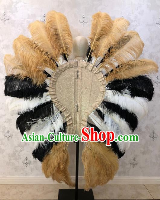Customized Halloween Samba Dance Ostrich Feather Props Brazil Parade Giant Backboard for Women Customized Halloween Samba Dance Ostrich Feather Props Brazil Parade Giant Backboard for Women