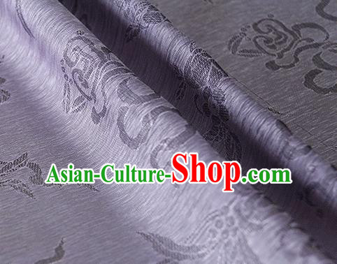 Asian Chinese Traditional Auspicious Pattern Design Lilac Brocade China Hanfu Silk Fabric Material Asian Chinese Traditional Auspicious Pattern Design Lilac Brocade China Hanfu Silk Fabric Material