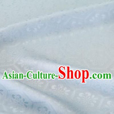 Asian Chinese Light Blue Silk Fabric Traditional Tortoiseshell Pattern Design Fabric Chinese Qipao Silk Fabric Material