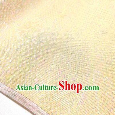 Asian Chinese Traditional Pattern Design Golden Brocade Silk Fabric China Hanfu Satin Material
