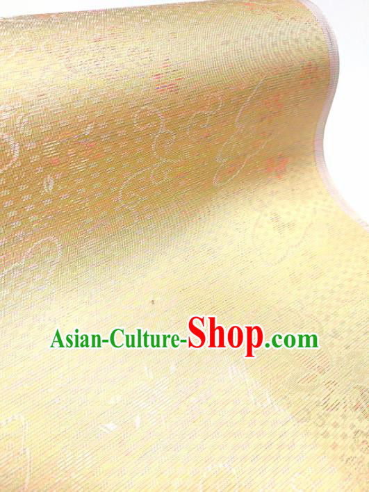 Asian Chinese Traditional Pattern Design Golden Brocade Silk Fabric China Hanfu Satin Material Asian Chinese Traditional Pattern Design Golden Brocade Silk Fabric China Hanfu Satin Material