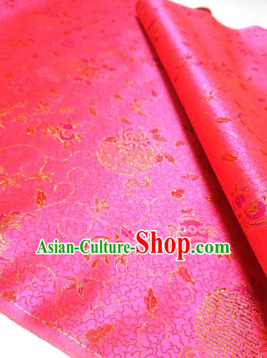 Asian Chinese Traditional Pattern Design Rosy Brocade Silk Fabric China Hanfu Satin Material Asian Chinese Traditional Pattern Design Rosy Brocade Silk Fabric China Hanfu Satin Material