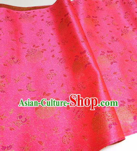 Asian Chinese Traditional Pattern Design Rosy Brocade Silk Fabric China Hanfu Satin Material Asian Chinese Traditional Pattern Design Rosy Brocade Silk Fabric China Hanfu Satin Material