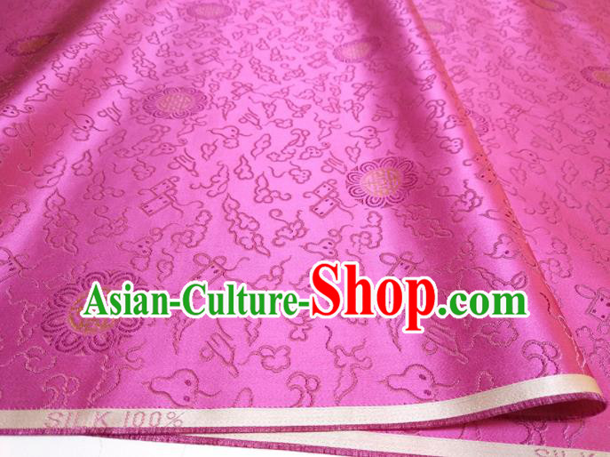 Asian Chinese Traditional Round Pattern Design Rosy Brocade Silk Fabric China Hanfu Satin Material Asian Chinese Traditional Round Pattern Design Rosy Brocade Silk Fabric China Hanfu Satin Material