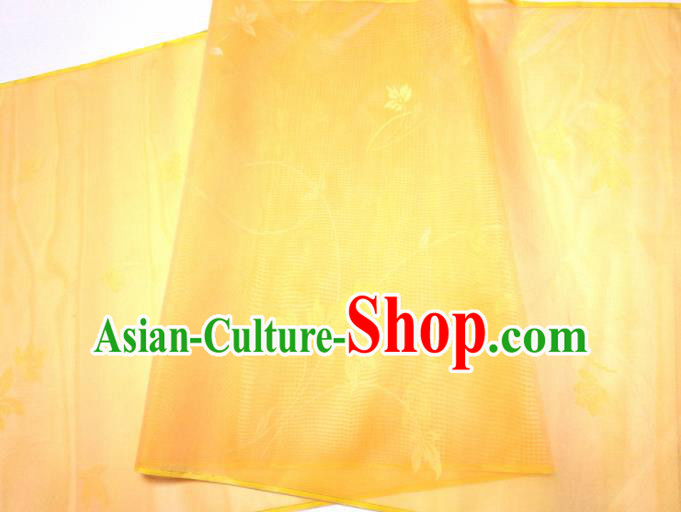 Asian Chinese Traditional Pattern Design Orange Silk Fabric China Hanfu Silk Material Asian Chinese Traditional Pattern Design Orange Silk Fabric China Hanfu Silk Material