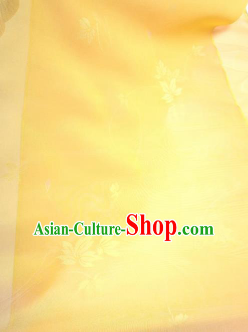 Asian Chinese Traditional Pattern Design Orange Silk Fabric China Hanfu Silk Material Asian Chinese Traditional Pattern Design Orange Silk Fabric China Hanfu Silk Material