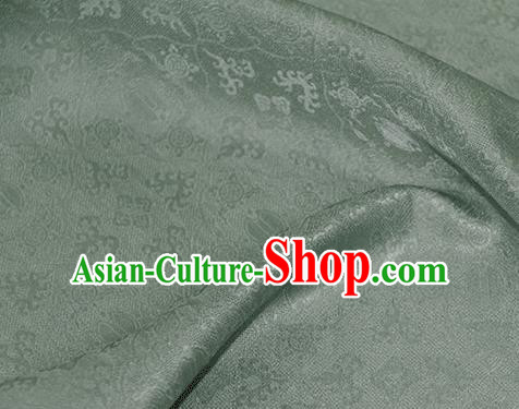 Asian Chinese Traditional Kaki Pedicle Pattern Design Blue Silk Fabric China Qipao Material Asian Chinese Traditional Kaki Pedicle Pattern Design Blue Silk Fabric China Qipao Material