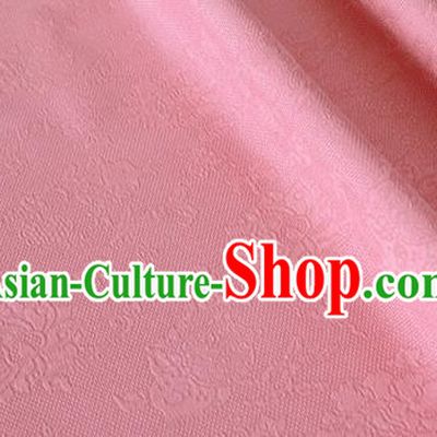 Asian Chinese Traditional Pattern Design Peach Pink Silk Imitation China Qipao Silk Fabric Material