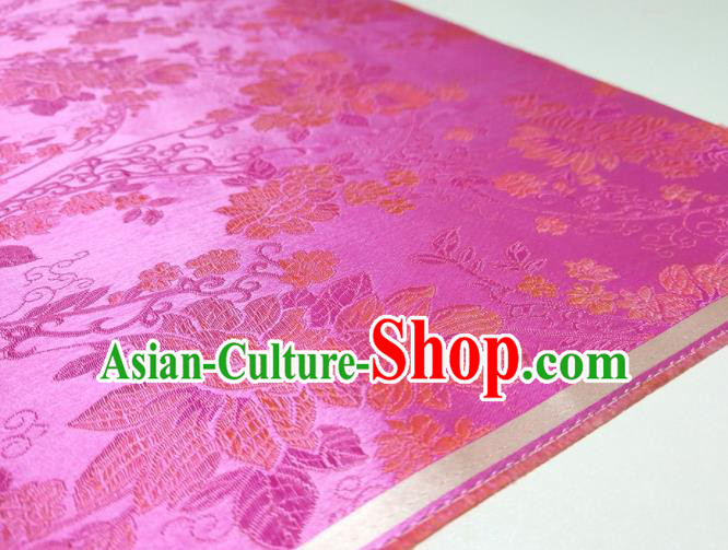Asian Chinese Traditional Pattern Design Rosy Brocade Silk Fabric China Hanfu Satin Material Asian Chinese Traditional Pattern Design Rosy Brocade Silk Fabric China Hanfu Satin Material