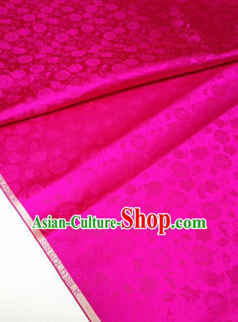 Asian Chinese Traditional Pattern Design Rosy Brocade Silk Fabric China Hanfu Satin Material Asian Chinese Traditional Pattern Design Rosy Brocade Silk Fabric China Hanfu Satin Material