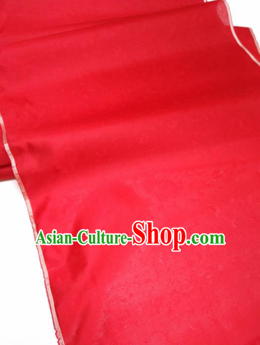 Asian Chinese Traditional Delonix Regia Pattern Design Red Silk Fabric China Hanfu Silk Material Asian Chinese Traditional Delonix Regia Pattern Design Red Silk Fabric China Hanfu Silk Material