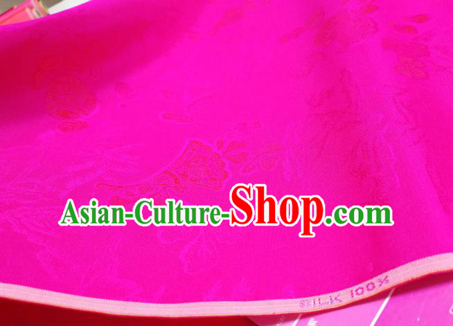 Asian Chinese Traditional Ginkgo Pattern Design Rosy Silk Fabric China Hanfu Silk Material Asian Chinese Traditional Ginkgo Pattern Design Rosy Silk Fabric China Hanfu Silk Material