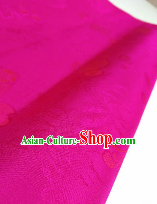 Asian Chinese Traditional Ginkgo Pattern Design Rosy Silk Fabric China Hanfu Silk Material Asian Chinese Traditional Ginkgo Pattern Design Rosy Silk Fabric China Hanfu Silk Material