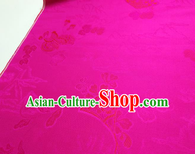 Asian Chinese Traditional Ginkgo Pattern Design Rosy Silk Fabric China Hanfu Silk Material Asian Chinese Traditional Ginkgo Pattern Design Rosy Silk Fabric China Hanfu Silk Material