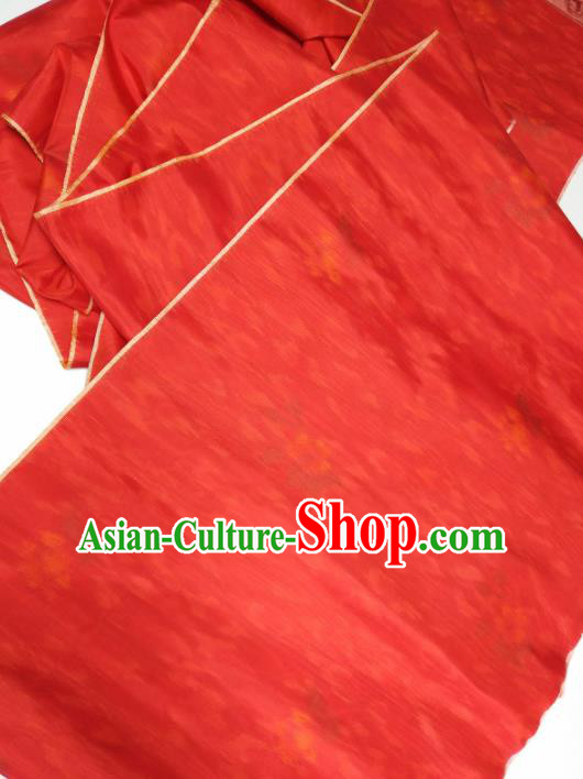 Asian Chinese Traditional Clouds Pattern Design Red Silk Fabric China Hanfu Silk Material Asian Chinese Traditional Clouds Pattern Design Red Silk Fabric China Hanfu Silk Material