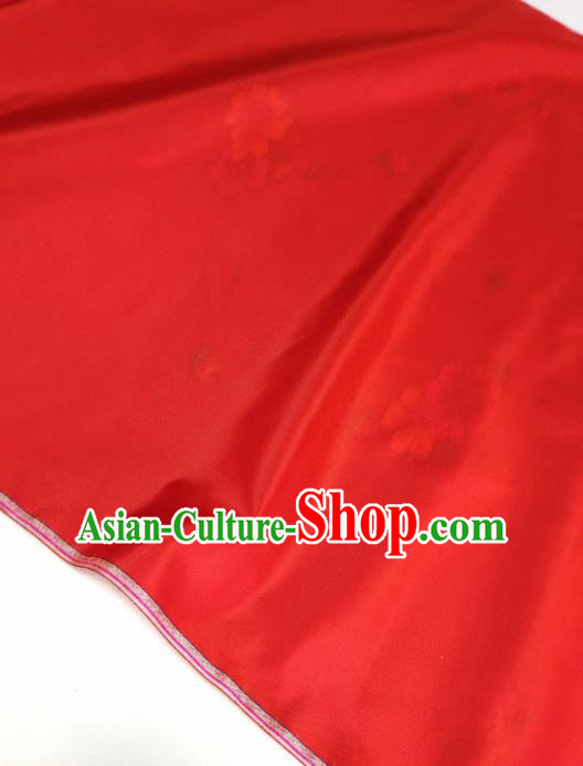 Asian Chinese Traditional Pattern Design Red Silk Fabric China Hanfu Silk Material Asian Chinese Traditional Pattern Design Red Silk Fabric China Hanfu Silk Material