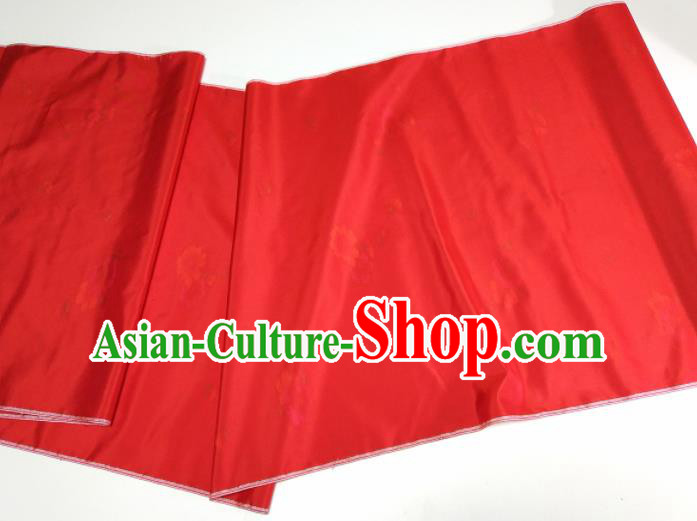 Asian Chinese Traditional Pattern Design Red Silk Fabric China Hanfu Silk Material Asian Chinese Traditional Pattern Design Red Silk Fabric China Hanfu Silk Material