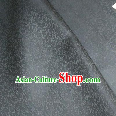 Asian Chinese Traditional Lucky Pattern Design Black Silk Fabric China Hanfu Silk Material