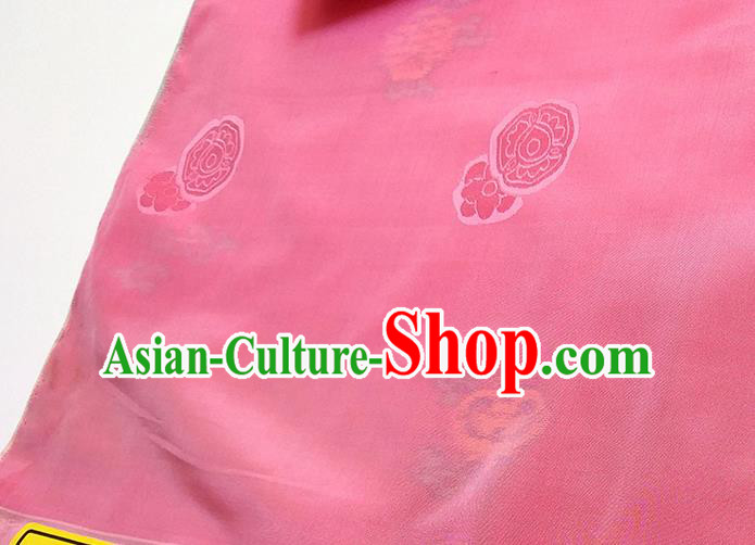 Asian Chinese Traditional Roses Pattern Design Rosy Silk Fabric China Hanfu Silk Material Asian Chinese Traditional Roses Pattern Design Rosy Silk Fabric China Hanfu Silk Material