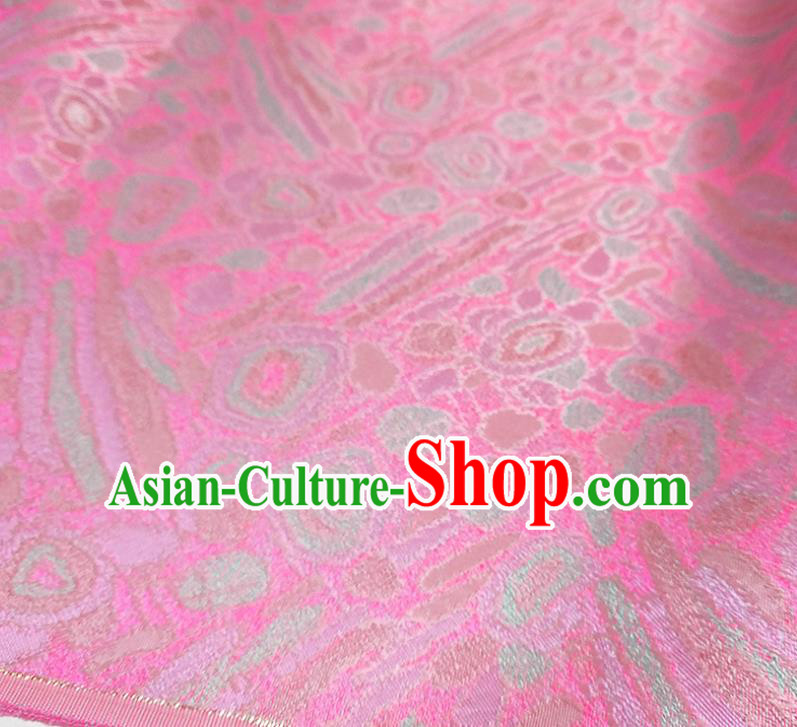 Asian Chinese Traditional Pattern Design Peach Pink Brocade Silk Fabric China Hanfu Satin Material Asian Chinese Traditional Pattern Design Peach Pink Brocade Silk Fabric China Hanfu Satin Material