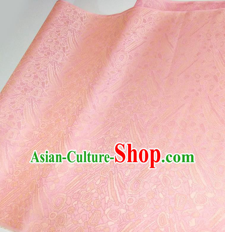 Asian Chinese Traditional Pattern Design Pink Brocade Silk Fabric China Hanfu Satin Material Asian Chinese Traditional Pattern Design Pink Brocade Silk Fabric China Hanfu Satin Material
