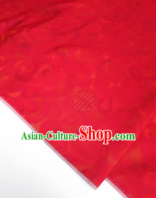 Asian Chinese Traditional Pattern Design Red Silk Fabric China Hanfu Silk Material Asian Chinese Traditional Pattern Design Red Silk Fabric China Hanfu Silk Material